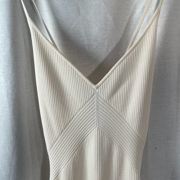 ⚡️HOST PICK⚡️Rag & Bone Ivory Bodycon Ribbed Dress Sz L - Picture 4 of 7
